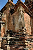 Bagan Myanmar. Sulamani temple. Makara, ogres and other stucco ornaments. 